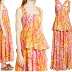 Farm Rio  Ombra Banana Tie Back Maxi Dress size S Photo 1