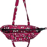 Vera Bradley  Quilted Playful Penguins Turnlock Tote Bag Crimson Red Retired Photo 9