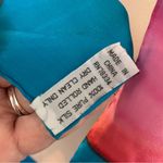 Pink Purple Blue Hand Rolled Tie Dyed 100% Silk Oblong Scarf Photo 6