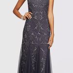 Adrianna Papell ADRIANNA PAPPEL 091880660 Nude Buff Beaded Overlay Cap Sleeveless Lined Maxi Dress $300 NWT 10 Photo 17