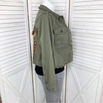 Wonderly  Curvy Embroidered Back Twill Army Jacket Green 12W Photo 3