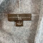 Lauren Hansen Cashmere Cardigan Leather Clasp Closure Size Large Special Gray Photo 2