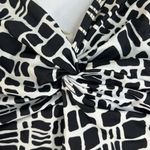 MiracleSuit  Sz 8 Tankini Swimsuit Top Animal Print Black White Underwire Twist Photo 2