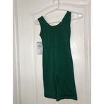 ASICS Womens Romper XS Green Solid Singlet Sleeveless Stretch Activewear NWT Photo 2