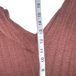 ZARA NWOT Eyelet Brown Knit Pull-On Pants MEDIUM Photo 3