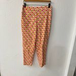 Boden Pink Orange Red White Elastic Waist Pull On Danby Trouser Pants 8R Size 8 Photo 2