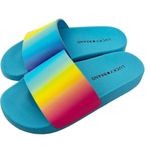 Lucky Brand  Parker Rainbow Ombre Slides Sz 6 Photo 2