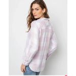 Rails  Hunter Long Sleeve Plaid Blouse in Lavender Blossom White Size Medium Photo 1