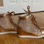 Akira Rose Gold Wedge Sneakers Sz 6 Photo 0