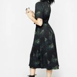 Disturbia Fernery Midi Shirt Dress Black Green Whimsigoth Dark Romance Witchy Size 2 Photo 3