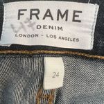 frame denim  Le High Skinny Blue Heren Raw Hem Crop Distressed Jeans Size 24 EUC Photo 5