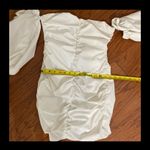 White dress with attached short Puffy sleeves Photo 9