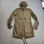 Mountain Hardwear Women’s XS Rain Jacket Hooded Olive Green Vented Parka Photo 5