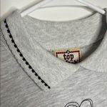 Vintage 80’s Cat embroidered Crewneck Sweatshirt Gray Size XL Photo 4