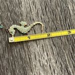 Catherine Popesco Blue Stone Seahorse Animal Pendant Necklace France Gold Tone Photo 13