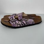 Birkenstock Betula Purple Snakeskin Print Sandals Size 10 Photo 2