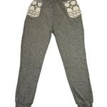 Romeo + Juliet Couture Pull On Jogger Pants Size S Crochet Trim Loungewear Boho Photo 0