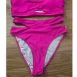 Hot Pink Cut Out Bikini Size Medium Photo 1