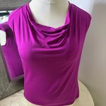 Sunny Leigh  Fuchsia Drape Neck Tank Top Photo 9