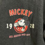 Disney  Store Mickey Varsity Jacket Mens XL Gray Faux Leather Embroider Nice Guy Photo 5