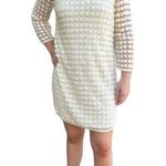 Anthropologie Sweater Dress Tunic Embroidered Lace Cut Out - size 10 Photo 0