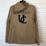 Love Tree Love‎ Tree drawstring hooded khaki Tan Jacket With souvenir UC On Back Women’s M Photo 2