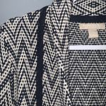 Banana Republic Navy Blue & White Merino Wool Chevron Print Cardigan Sweater S Photo 5