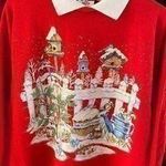 vintage collared granny style christmas sweater Size M Photo 0