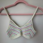 For Love & Lemons Corinna Bralette Knit Crochet Festival Colorful Top Size Small Photo 1