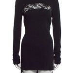 Givenchy Black Lace Accent Long Sleeve Tunic Dress Photo 0