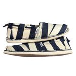 Toms Blue Off White Canvas Striped Slip On Loafer Size 8.5 Photo 5
