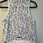 Adidas By Stella Mccartney Leopard Print Vest In Grey & White, Medium Photo 1