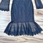 Likely  | LBD Little Black Dress Ruffle Wide Long Sleeve Lace Overlay | Size 6 Photo 5