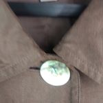 J. Jill L Chocolate Linen Pocketed Jacket Brown Size L Photo 7