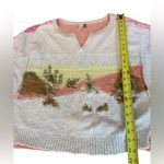 Pilcro  Anthropologie Desert Intarsia Sweater Tee Womens Size Medium Cotton Photo 14