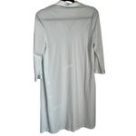 Vanity Fair Vanity Fair Vintage 34 Sleep Satin Trimmed Gown Button Front Light Blue Photo 1