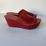 Chocolat Blu Chocolate Blu Westbrook Leather Wedge Platform Sandals Red Size 6.5 Photo 1