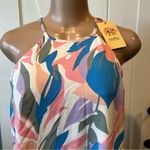 Entro NWT Pastel Colorful Halter Maxi Dress size M sleeveless watercolor wedding guest Photo 8