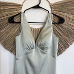 Elegant Green Halter Maxi Dress for Wedding Guests Size 2 Photo 7