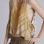 Free People  Touch Of Love Tie Side Tank Top Swing Mustard Sleeveless Size XS Photo 0