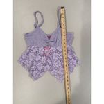 Edikted NEW  Asymmetrical Crop Tank Top Women Small Lilac Coquette Fairy Babydoll Photo 3