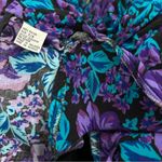 Vintage Black Blue Purple Floral Garden Rose Ruched Dress Size undefined Photo 10