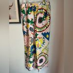 Maeve  Straight-Leg Pull on Silk Pants Multicolor Photo 4