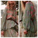 Spell & The Gypsy Collective City Lights Blouse Sage Blush Photo 1