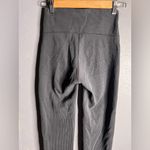 Lululemon Brushed Softstreme Ribbed Zip Flared Pant 32.5" Black. Size 2 Photo 6