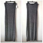 Naked Wardrobe  Strapless Lurex Tube Dress Gunmetal Silver 1X Photo 2