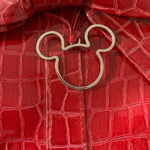 Disney WALT World Disneyland Resort Red Croc Pattern XL Tote Bag Purse M… Photo 5