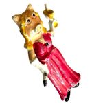 Vintage Miss Piggy Enamel Gown & Champagne Glass Pin Pink Photo 3