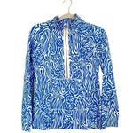 Lilly Pulitzer Skipper Popover Night Swimming Blue Jacket UPF 50 Size XS Photo 0