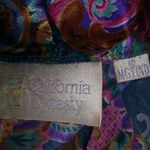 California Dynasty L Satin Rich Floral Lounge Robe Purple Size undefined Photo 3